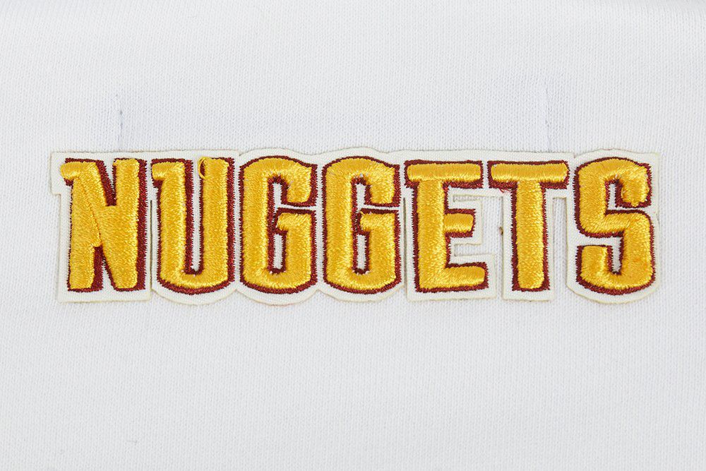 Pro Standard Women's Denver Nuggets White Classic Fleece Crewneck Sweatshirt product image