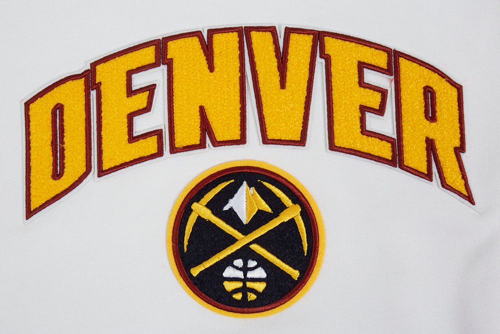 Pro Standard Women's Denver Nuggets White Classic Fleece Crewneck Sweatshirt product image