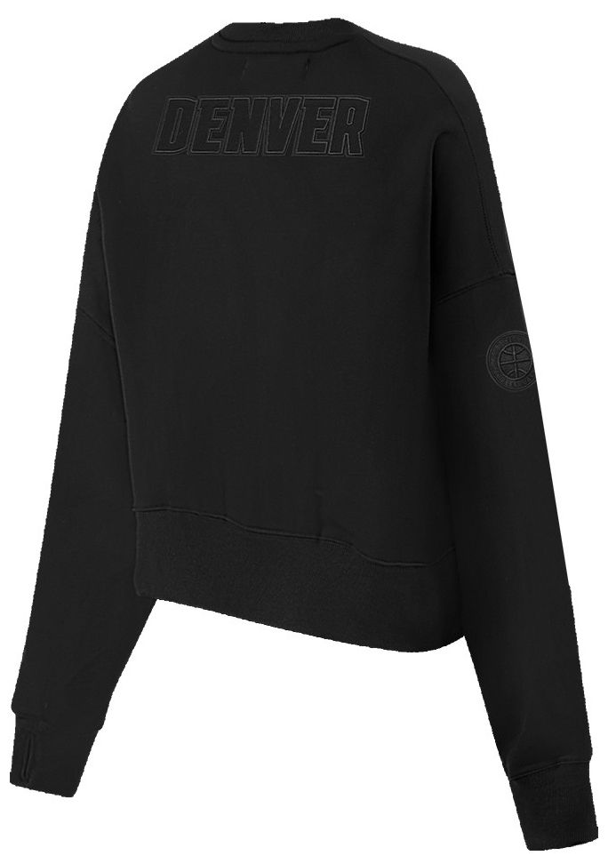 Pro Standard Women's Denver Nuggets Black Neutral Fleece Crewneck Sweatshirt product image