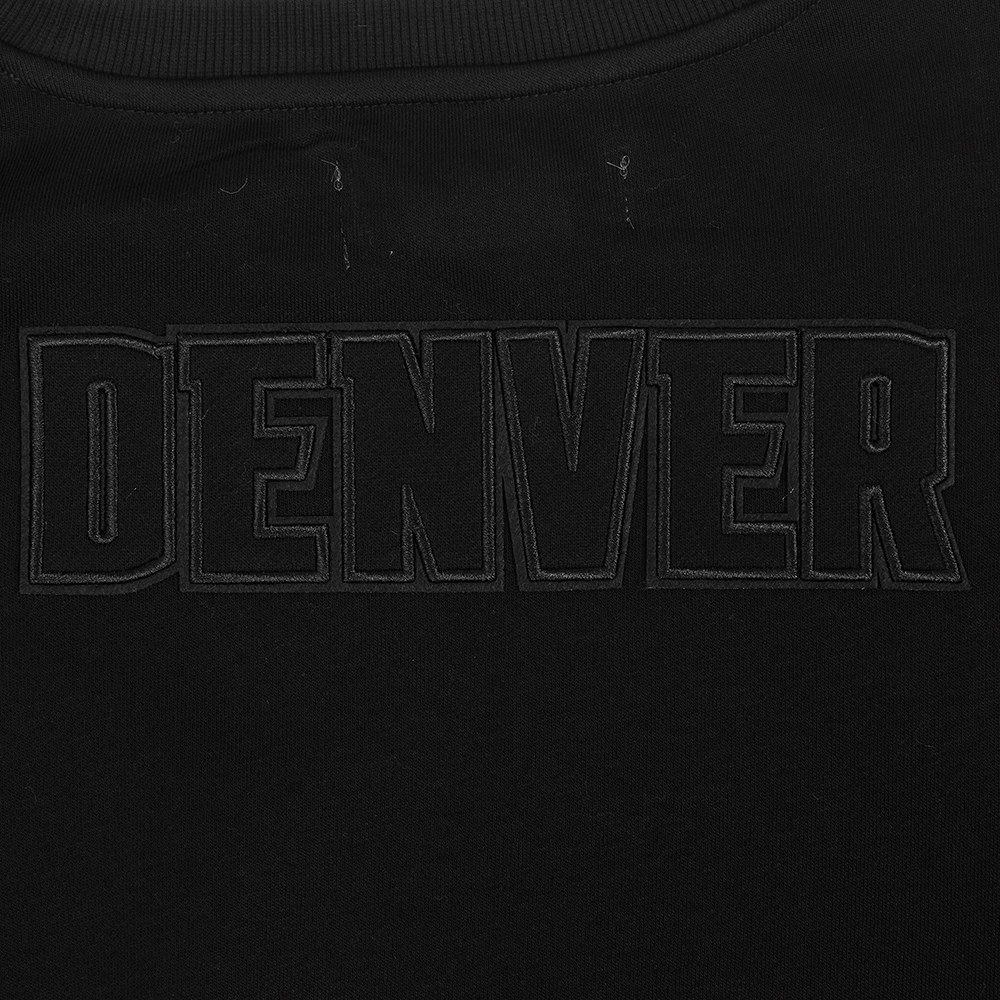 Pro Standard Women's Denver Nuggets Black Neutral Fleece Crewneck Sweatshirt product image