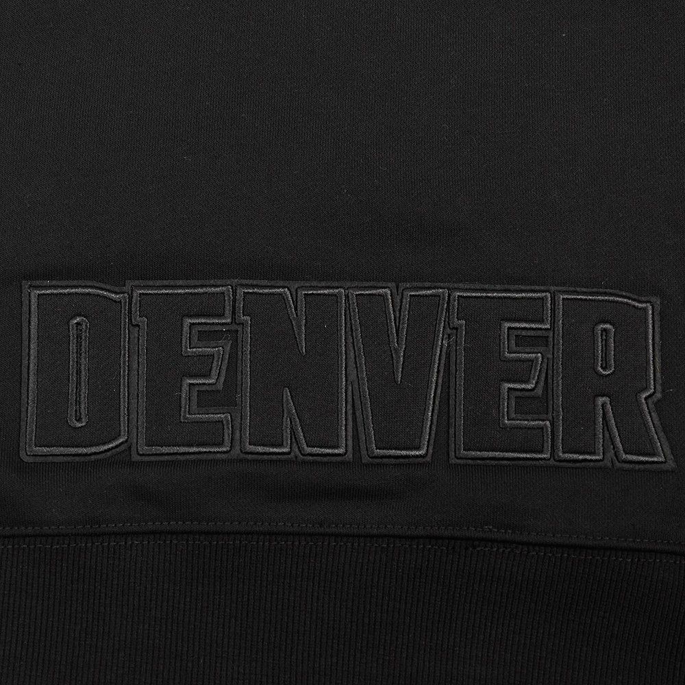 Pro Standard Women's Denver Nuggets Black Neutral Cropped Fleece Pullover Hoodie product image