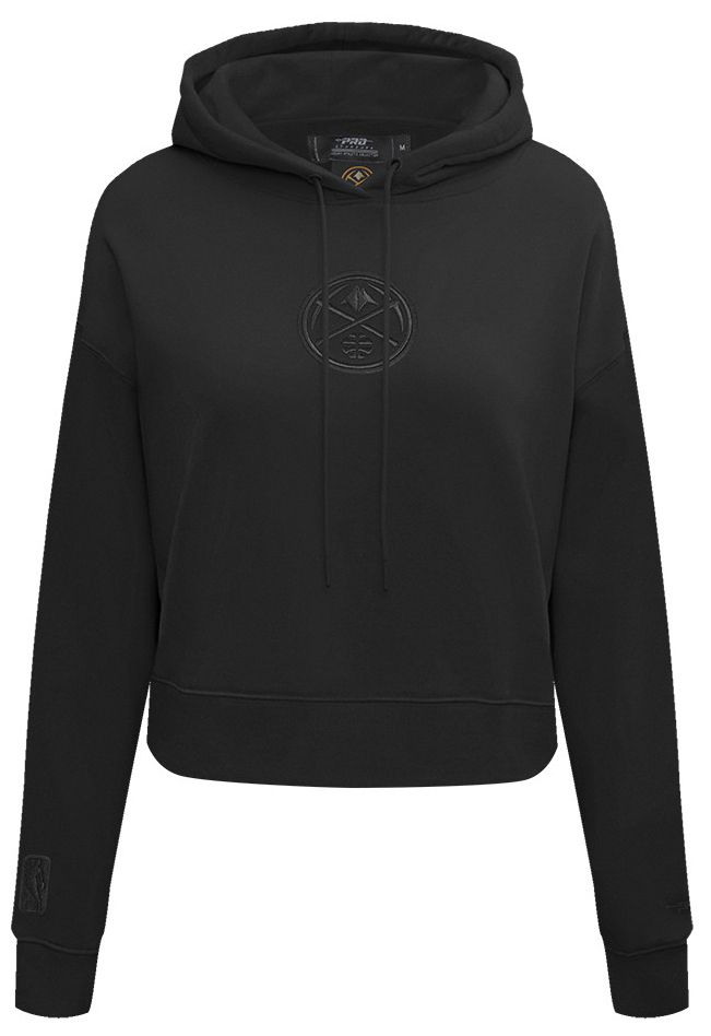Pro Standard Women's Denver Nuggets Black Neutral Cropped Fleece Pullover Hoodie product image