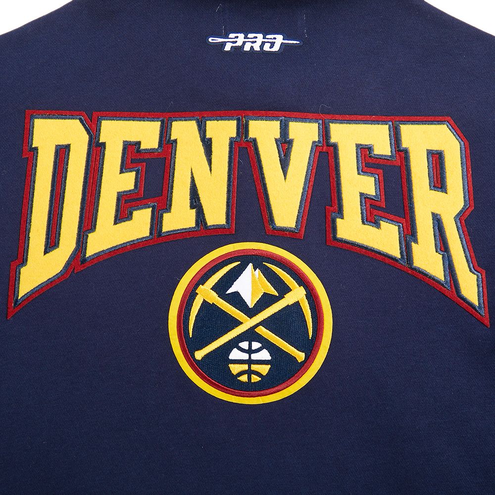 Pro Standard Women's Denver Nuggets Navy Crest Emblem Long Sleeve Polo product image