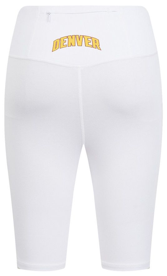 Pro Standard Women's Denver Nuggets White Classic Cotton Bike Shorts product image