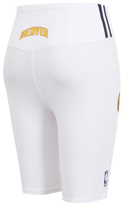 Pro Standard Women's Denver Nuggets White Classic Cotton Bike Shorts product image