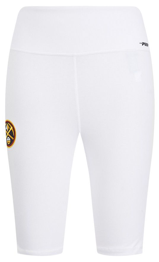 Pro Standard Women's Denver Nuggets White Classic Cotton Bike Shorts product image