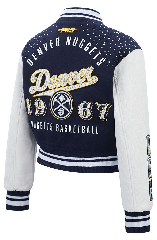 Pro Standard Women's Denver Nuggets Navy Legacy Varsity Jacket product image