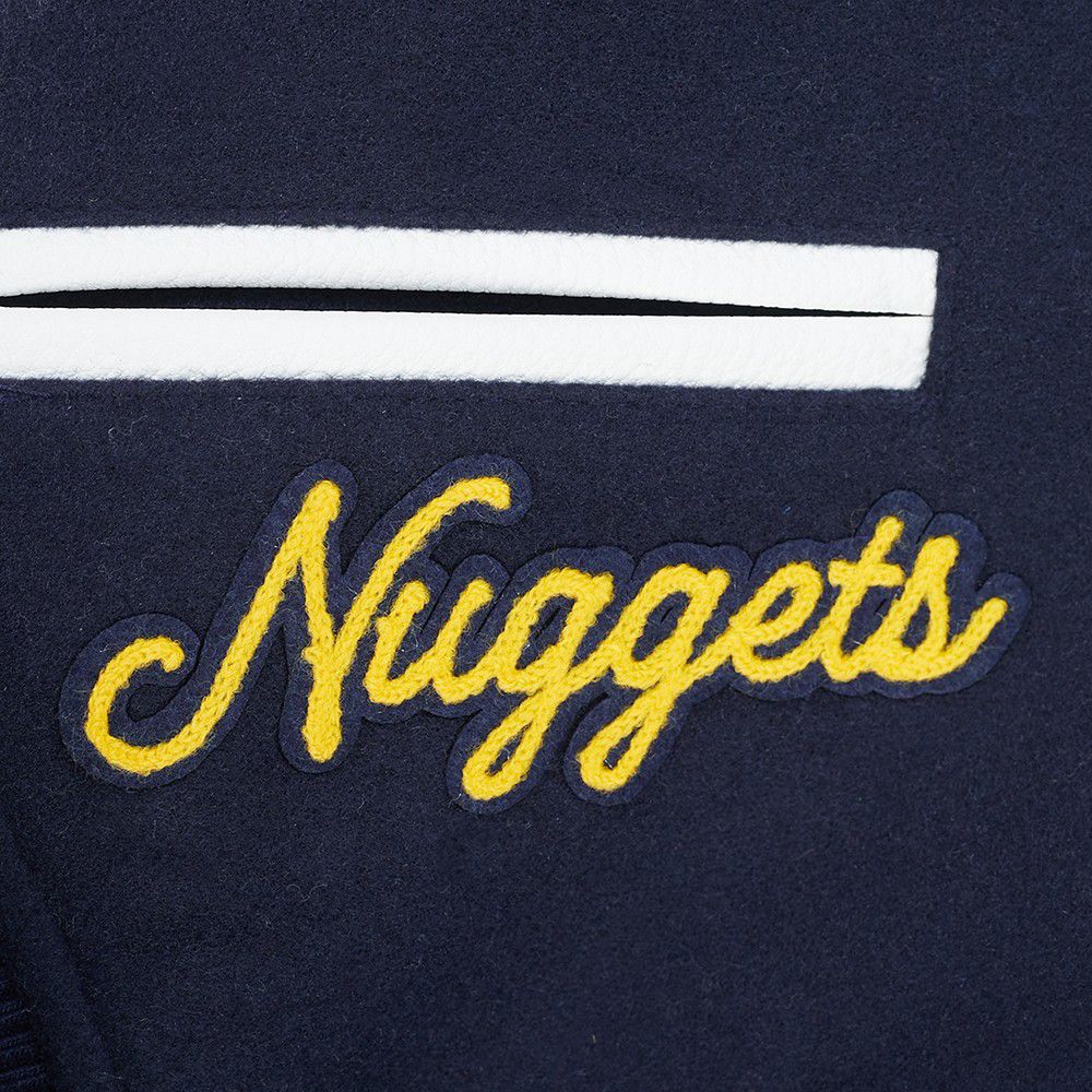Pro Standard Women's Denver Nuggets Navy Legacy Varsity Jacket product image