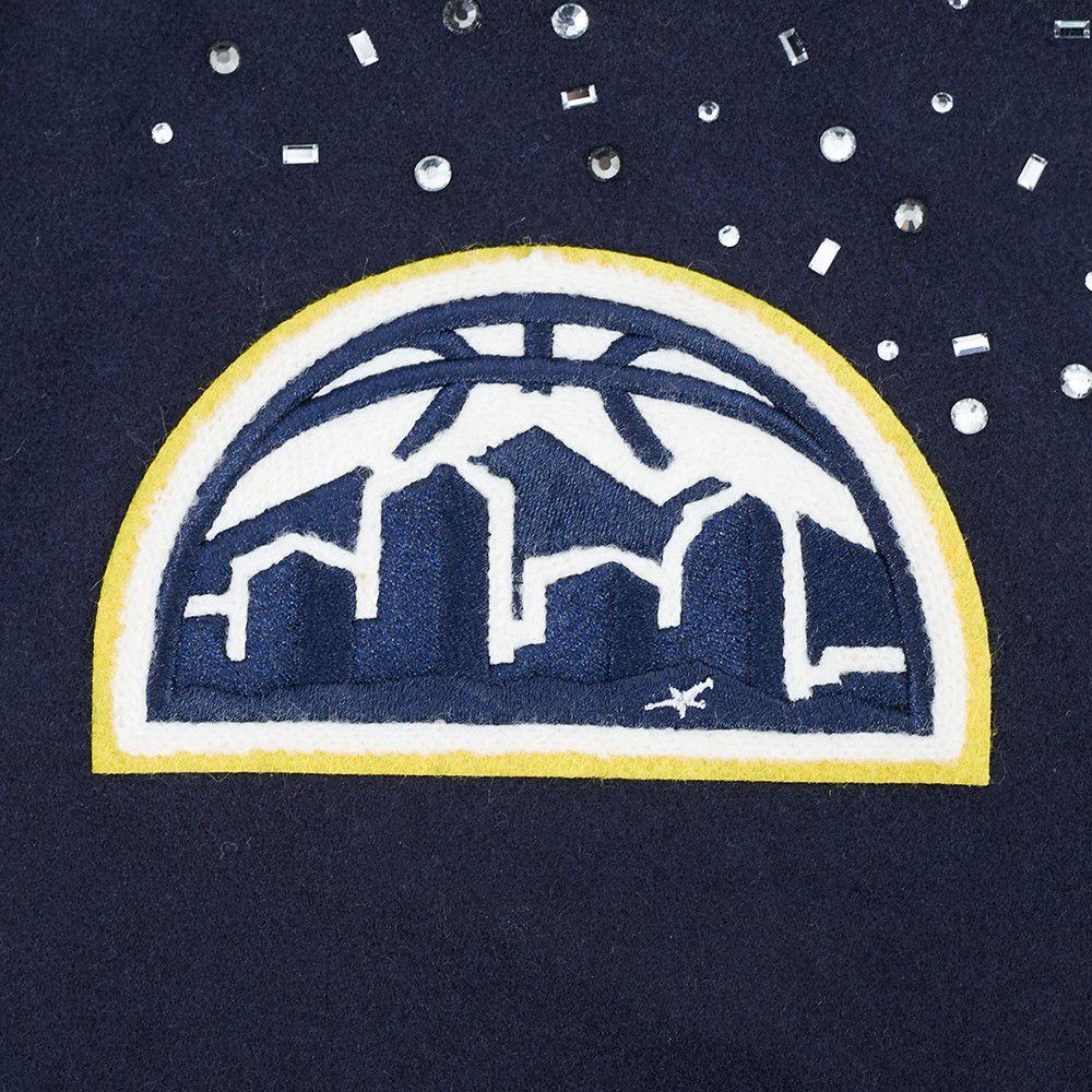 Pro Standard Women's Denver Nuggets Navy Legacy Varsity Jacket product image