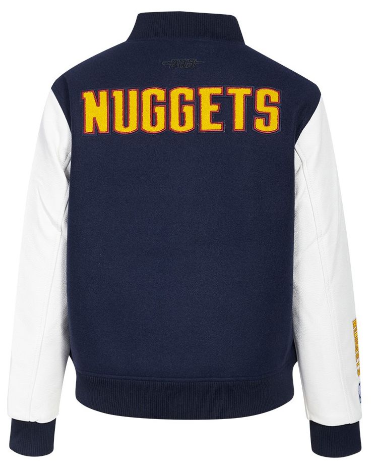 Pro Standard Women's Denver Nuggets Navy Classic Wool Varsity Jacket product image