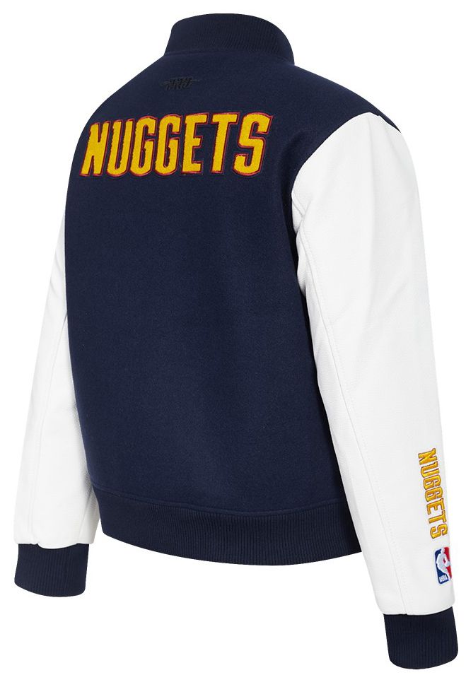 Pro Standard Women's Denver Nuggets Navy Classic Wool Varsity Jacket product image