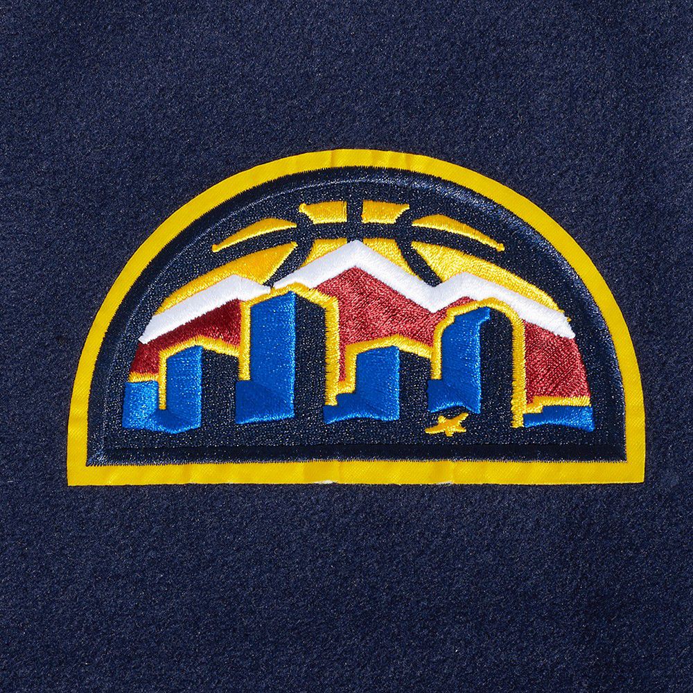 Pro Standard Women's Denver Nuggets Navy Classic Wool Varsity Jacket product image