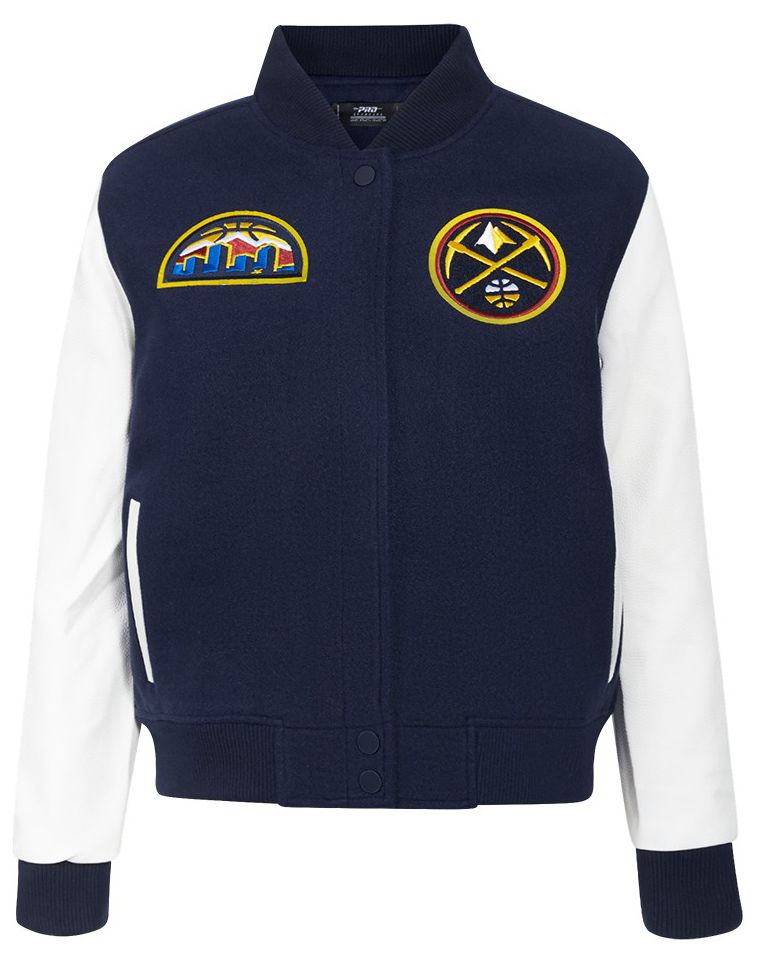 Pro Standard Women's Denver Nuggets Navy Classic Wool Varsity Jacket product image