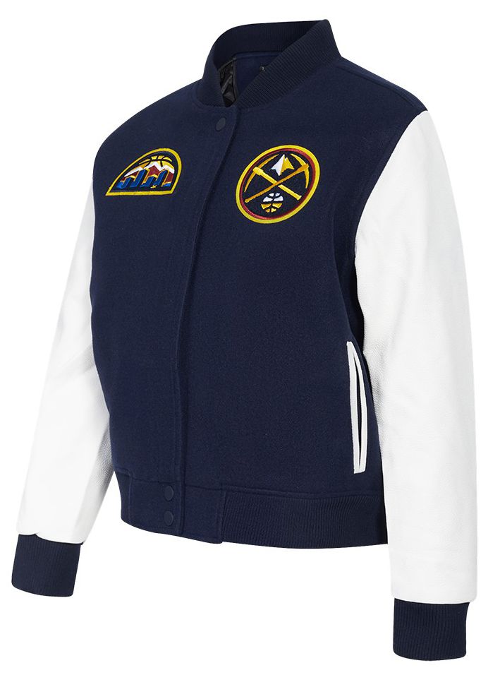 Pro Standard Women's Denver Nuggets Navy Classic Wool Varsity Jacket product image