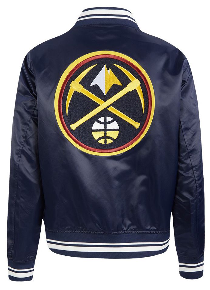 Pro Standard Women's Denver Nuggets Navy Retro Classic Rib Satin Jacket product image