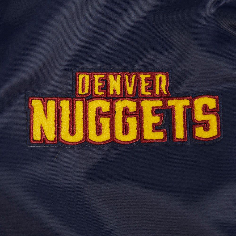 Pro Standard Women's Denver Nuggets Navy Retro Classic Rib Satin Jacket product image