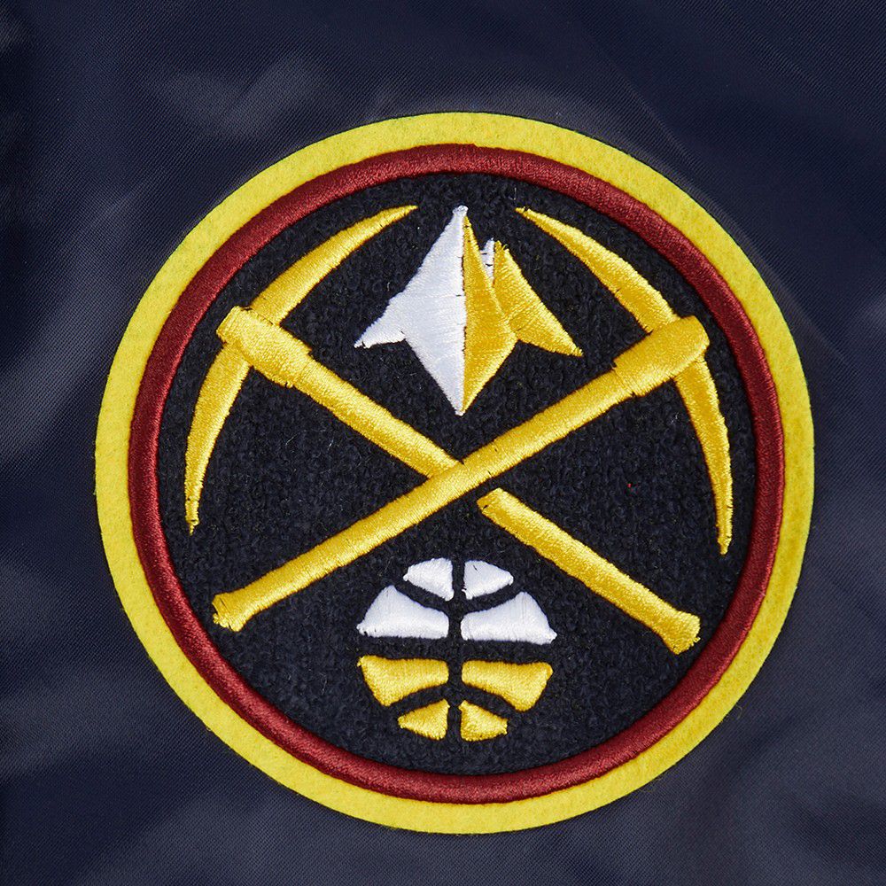 Pro Standard Women's Denver Nuggets Navy Retro Classic Rib Satin Jacket product image