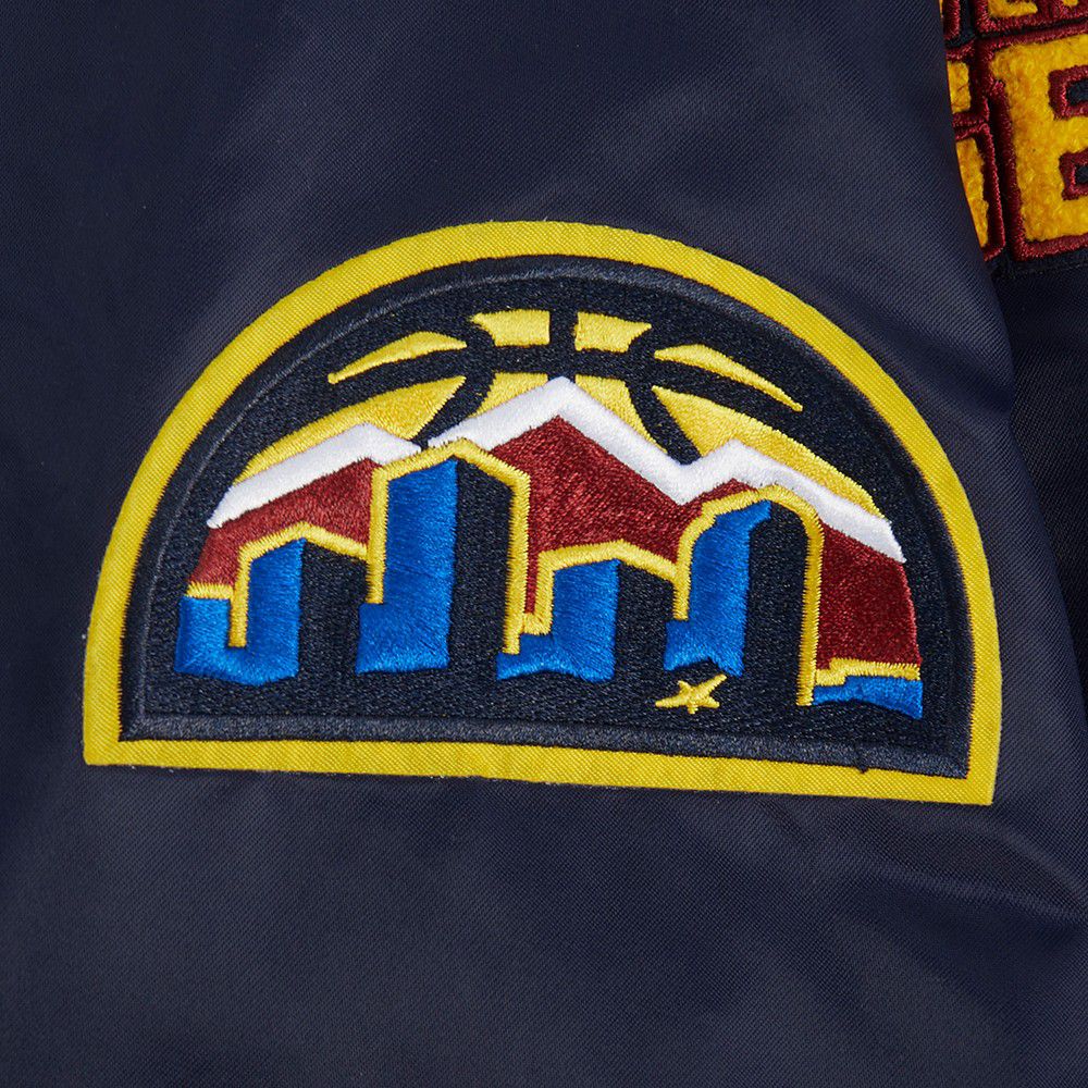 Pro Standard Women's Denver Nuggets Navy Retro Classic Rib Satin Jacket product image