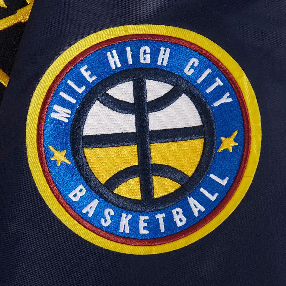 Pro Standard Women's Denver Nuggets Navy Retro Classic Rib Satin Jacket product image