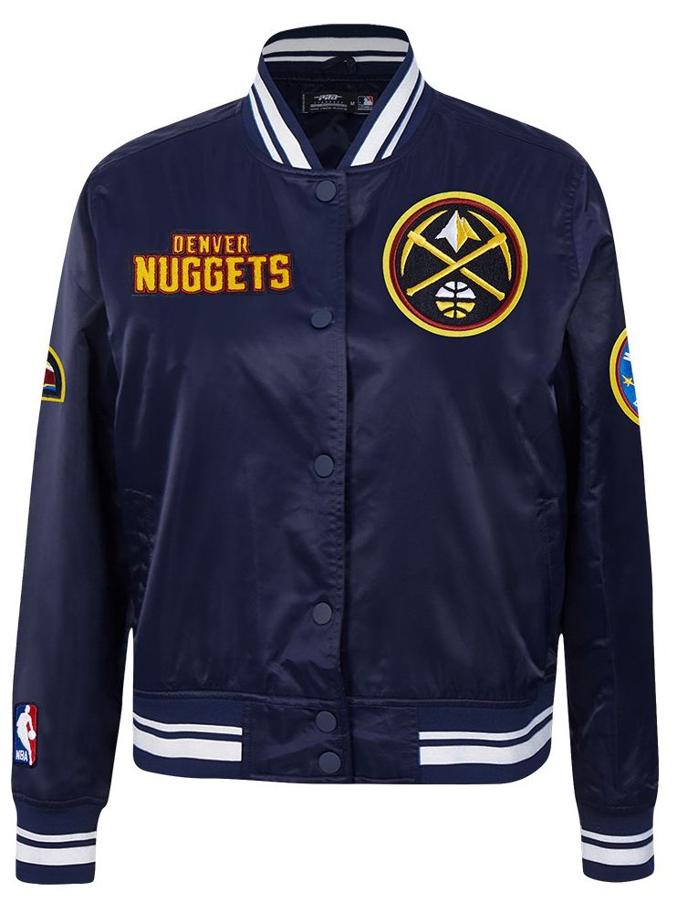 Pro Standard Women's Denver Nuggets Navy Retro Classic Rib Satin Jacket product image