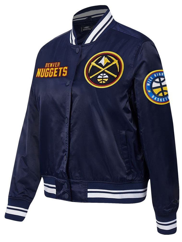 Pro Standard Women's Denver Nuggets Navy Retro Classic Rib Satin Jacket product image