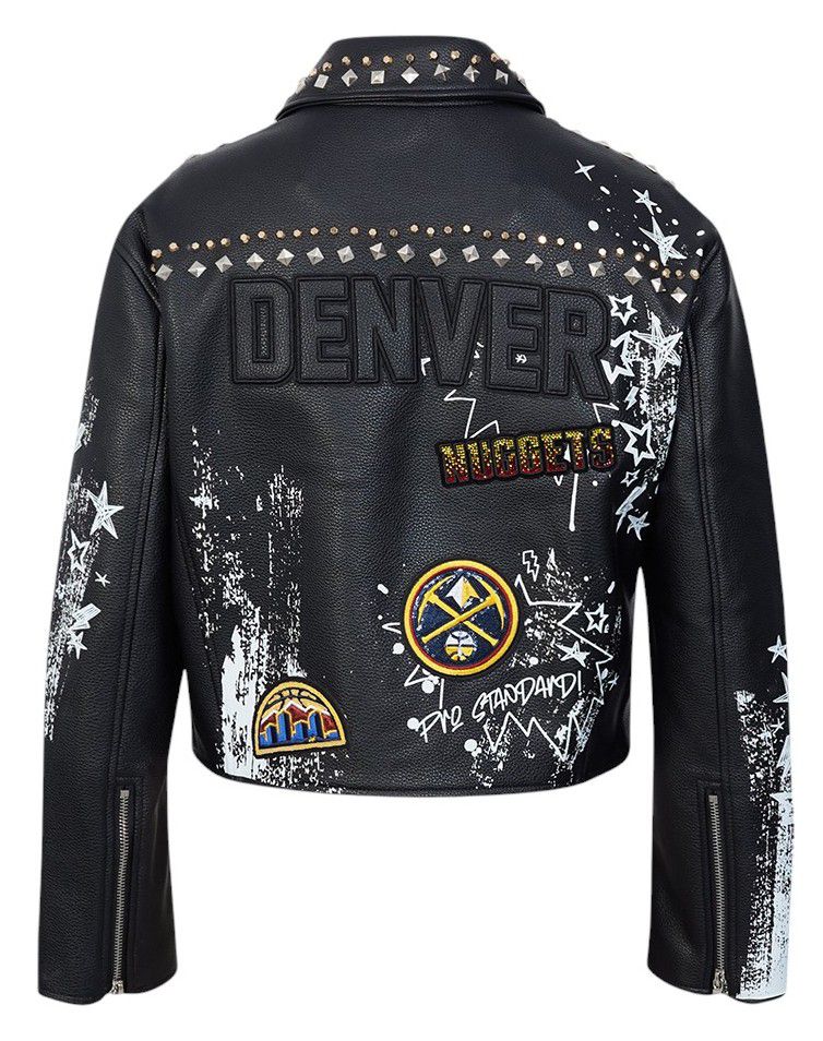Pro Standard Women's Denver Nuggets Black Sketchbook Leather Jacket product image