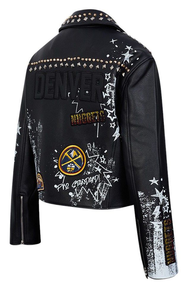 Pro Standard Women's Denver Nuggets Black Sketchbook Leather Jacket product image