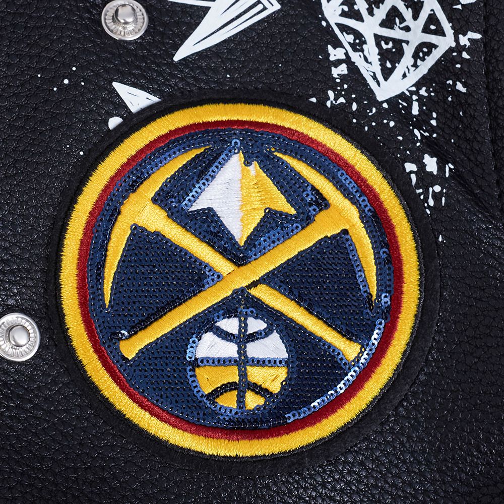 Pro Standard Women's Denver Nuggets Black Sketchbook Leather Jacket product image