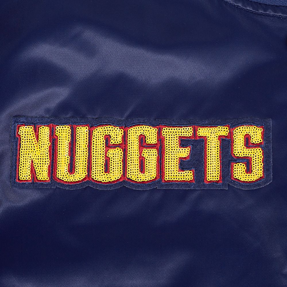 Pro Standard Women's Denver Nuggets Navy Game Day Classics Satin Jacket product image