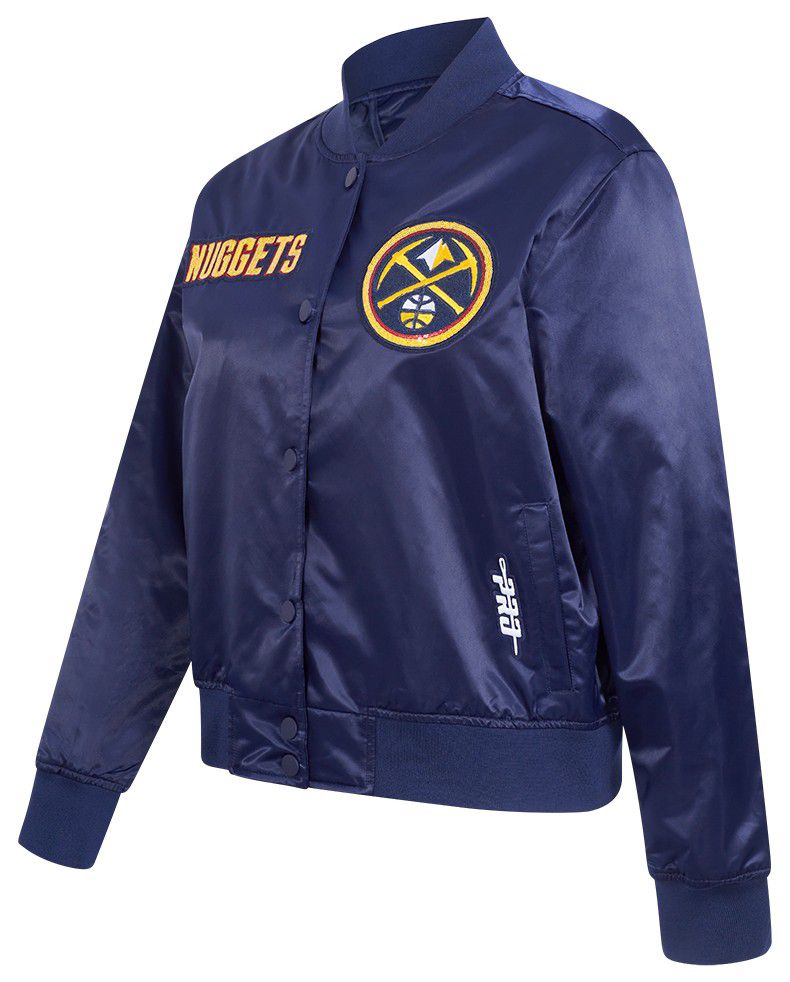 Pro Standard Women's Denver Nuggets Navy Game Day Classics Satin Jacket product image
