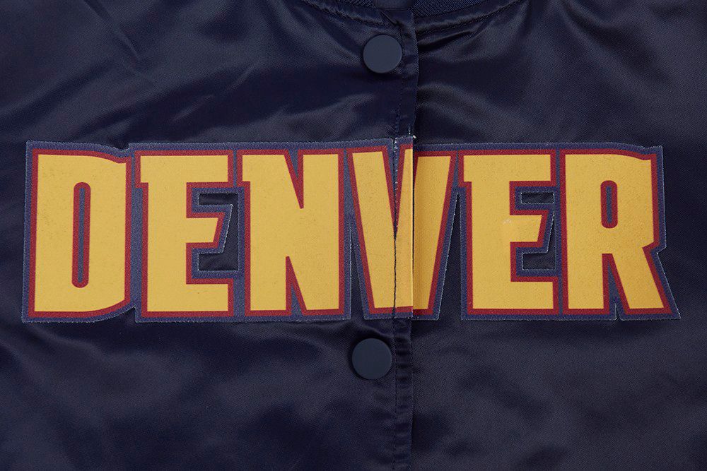 Pro Standard Women's Denver Nuggets Navy Classic Satin Jacket product image