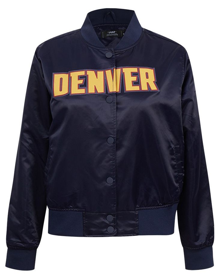 Pro Standard Women's Denver Nuggets Navy Classic Satin Jacket product image