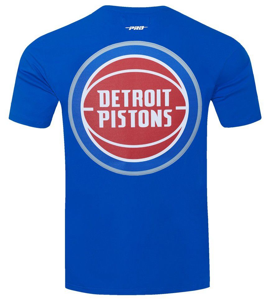 Pro Standard Men's Detroit Pistons Blue Classic Mesh Striped Short Sleeve T-Shirt product image
