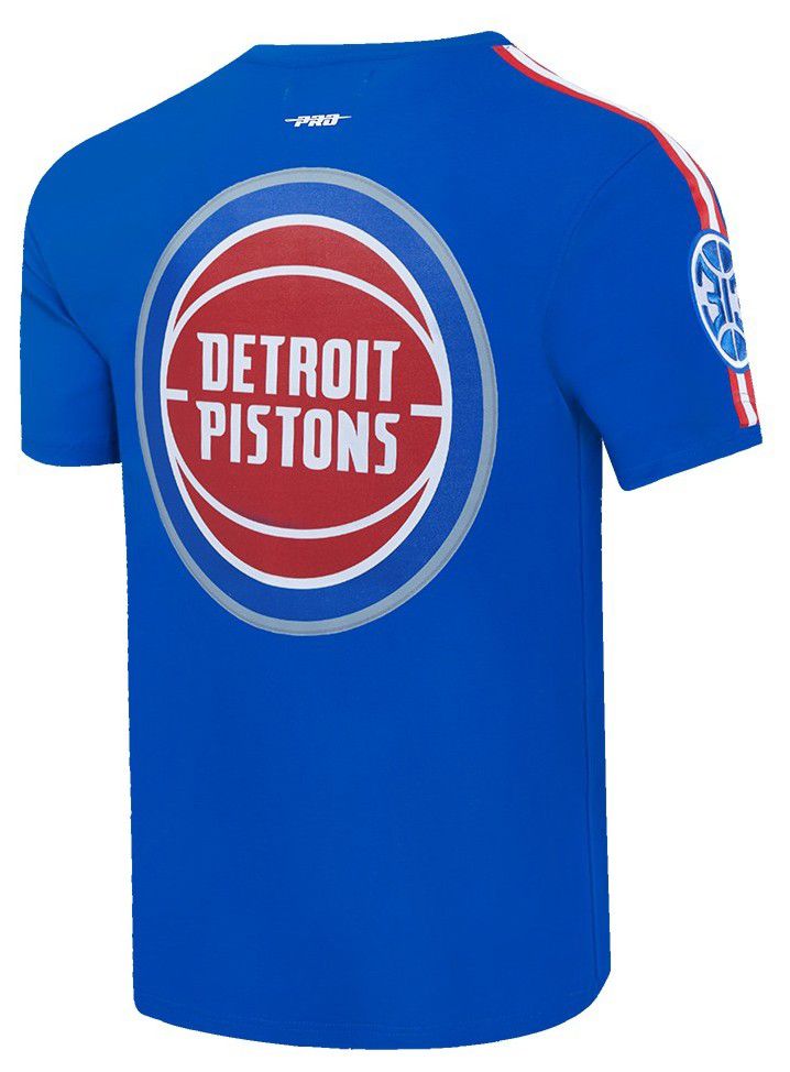 Pro Standard Men's Detroit Pistons Blue Classic Mesh Striped Short Sleeve T-Shirt product image