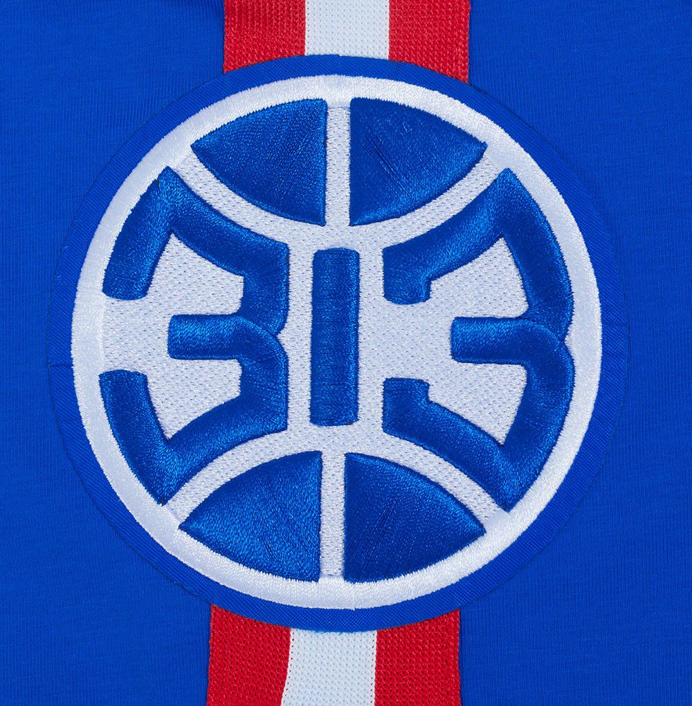 Pro Standard Men's Detroit Pistons Blue Classic Mesh Striped Short Sleeve T-Shirt product image