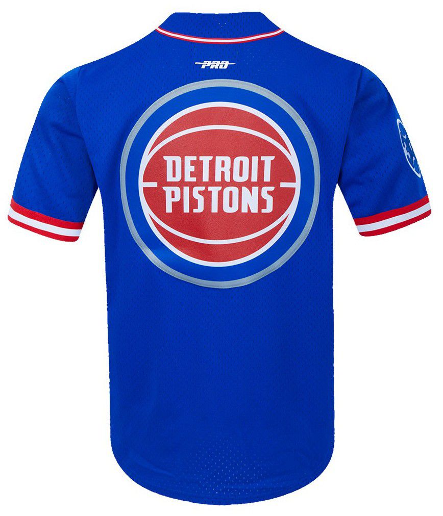 Pro Standard Men's Detroit Pistons Blue Script Button Down Shirt product image
