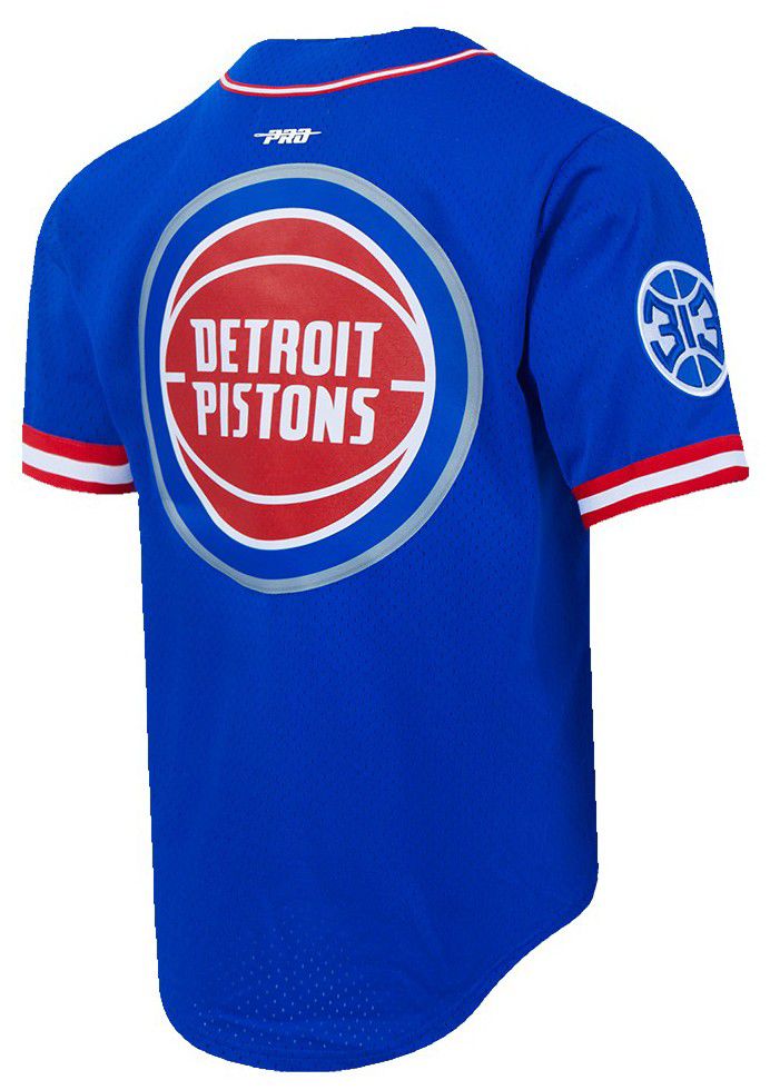 Pro Standard Men's Detroit Pistons Blue Script Button Down Shirt product image