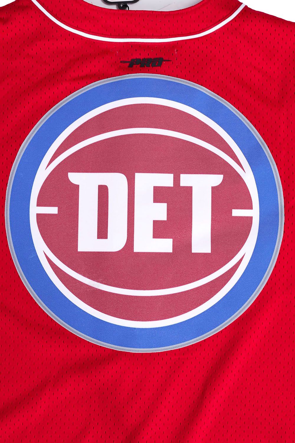 Pro Standard Men's Detroit Pistons Red Script Tail Mesh Button Down Shirt product image