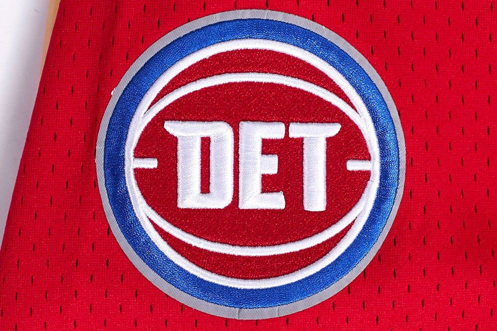 Pro Standard Men's Detroit Pistons Red Script Tail Mesh Button Down Shirt product image