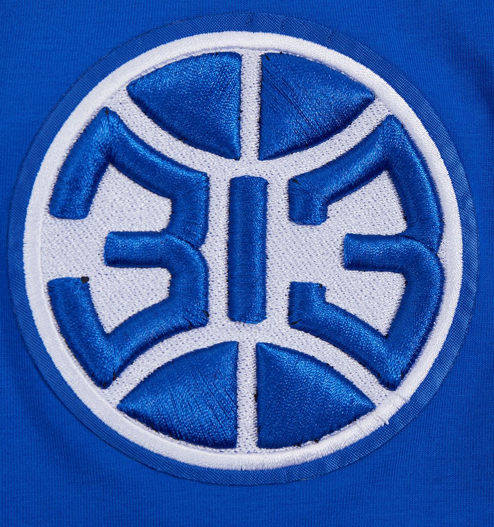 Pro Standard Men's Detroit Pistons Blue Old English Short Sleeve T-Shirt product image