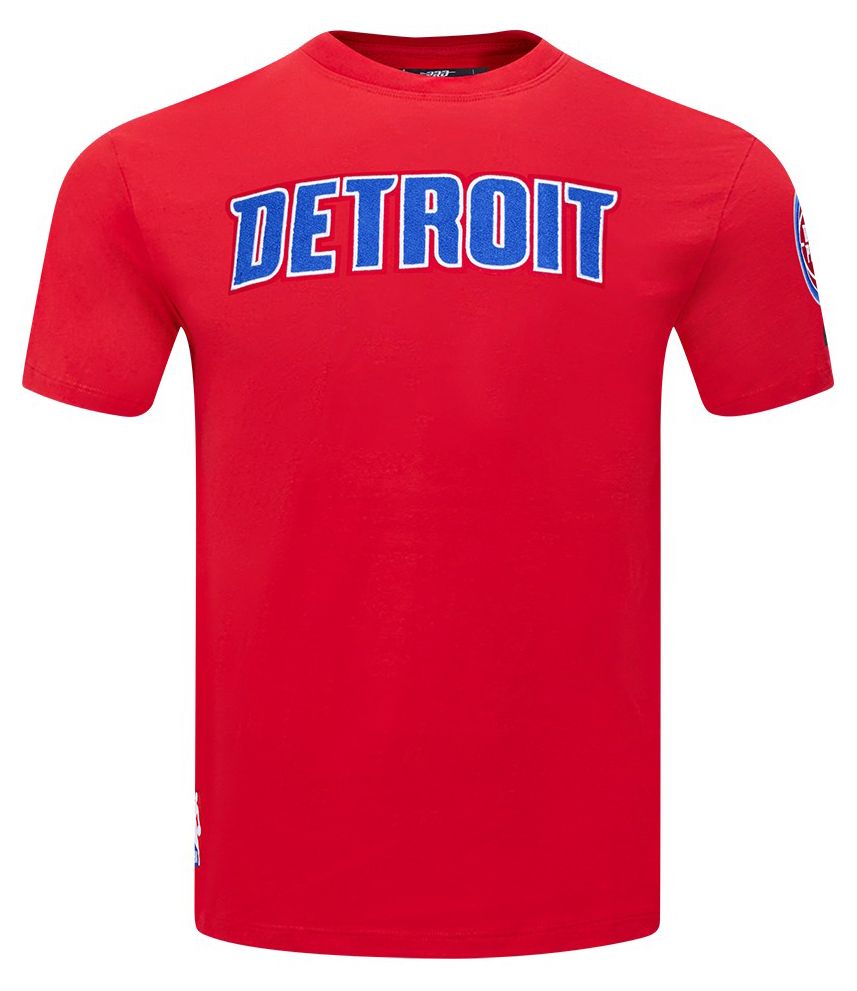 Pro Standard Men's Detroit Pistons Red Classic Chenille T-Shirt product image