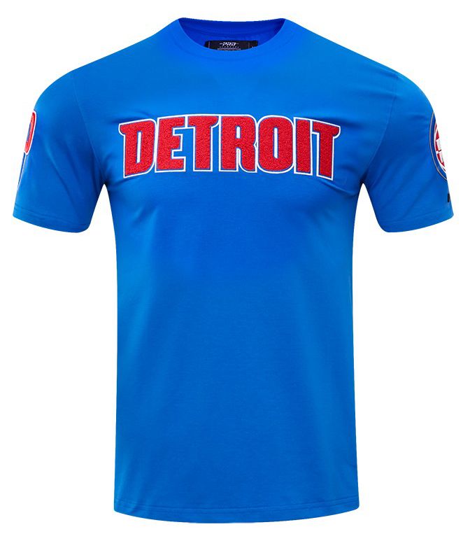 Pro Standard Men's Detroit Pistons Blue Classic Chenille T-Shirt product image