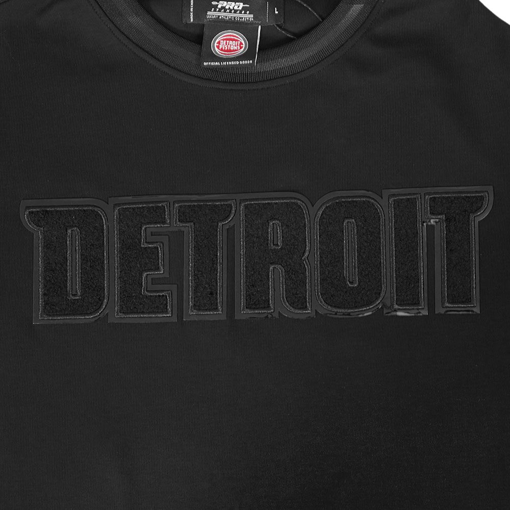 Pro Standard Men's Detroit Pistons Triple Black Short Sleeve T-Shirt product image