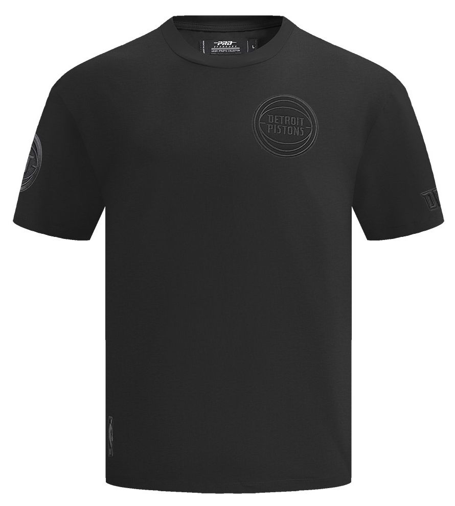 Pro Standard Men's Detroit Pistons Black Neutral Drop Shoulder Short Sleeve T-Shirt product image