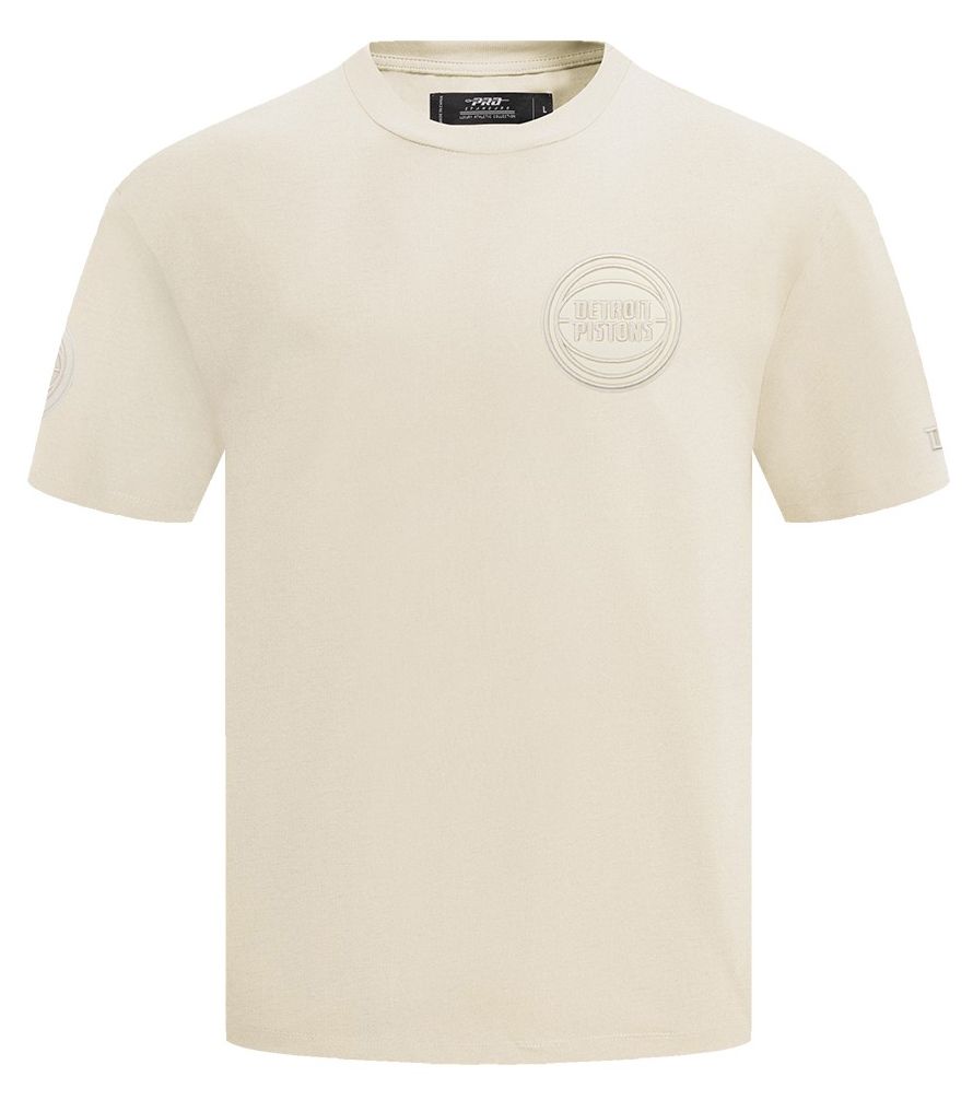 Pro Standard Men's Detroit Pistons Off White Neutral Drop Shoulder Short Sleeve T-Shirt product image