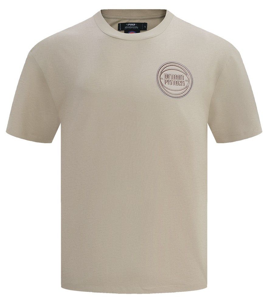 Pro Standard Men's Detroit Pistons Taupe Neutral Drop Shoulder Short Sleeve T-Shirt product image