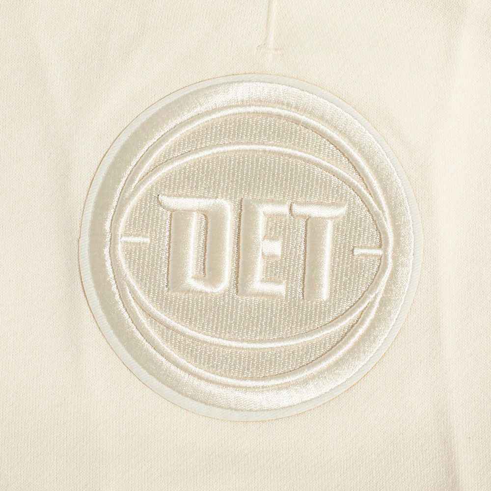 Pro Standard Men's Detroit Pistons Off White Neutral Fleece Shorts product image