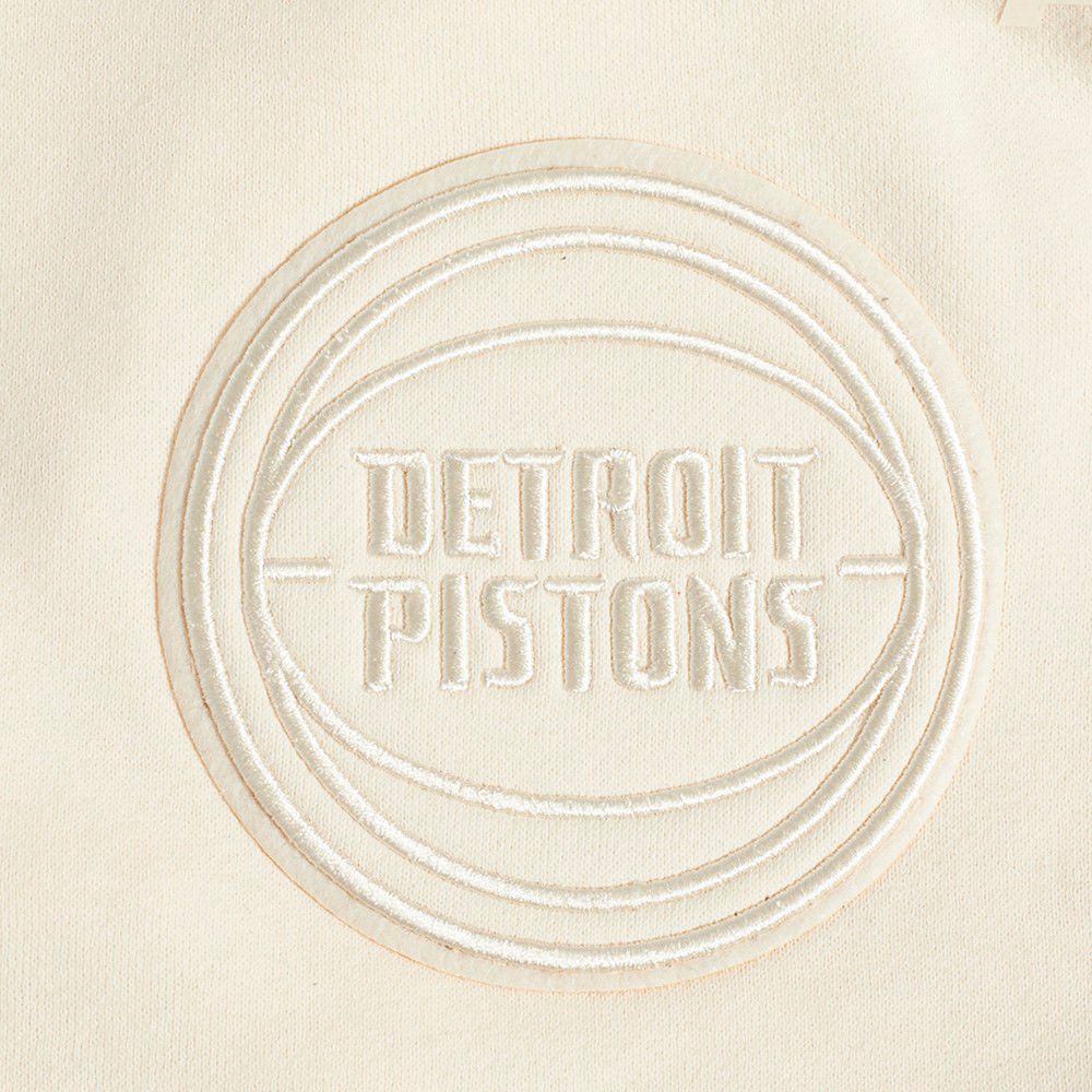 Pro Standard Men's Detroit Pistons Off White Neutral Fleece Shorts product image