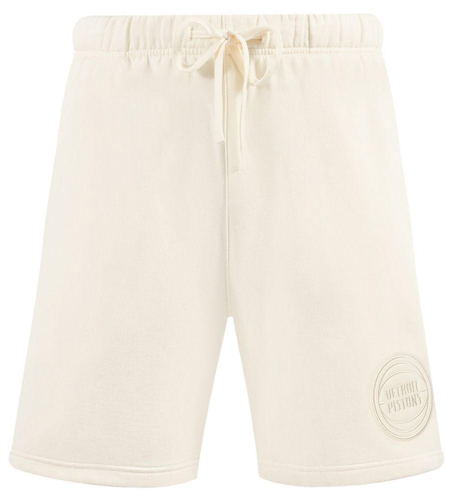 Pro Standard Men's Detroit Pistons Off White Neutral Fleece Shorts product image