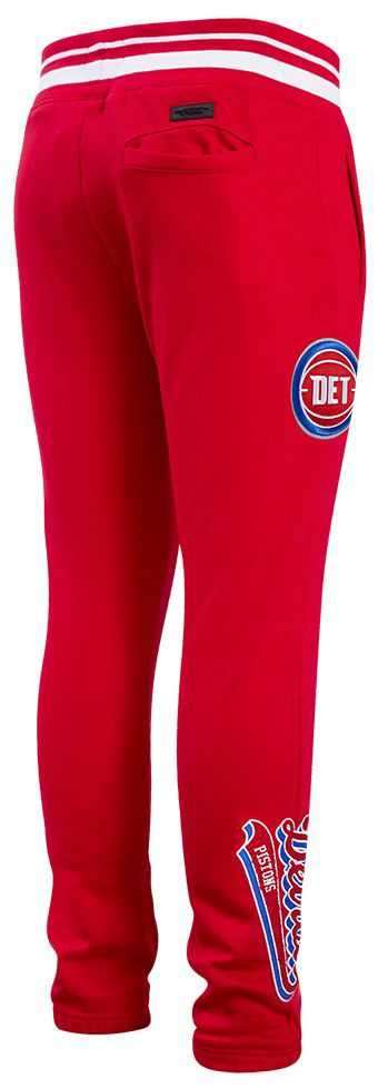 Pro Standard Men's Detroit Pistons Red Script Tail Rib Fleece Sweatpants product image